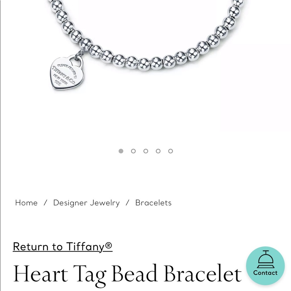 Tiffany & Co Heart Tag Bead Bracelet